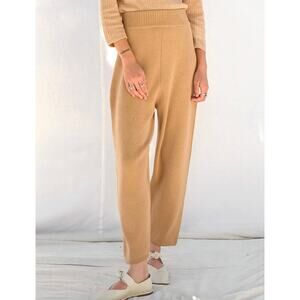 Micaela Greg 100% Cotton Knit Pants in Cork Tan Brown sz M